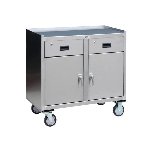 Jamco Stainless Steel Mobile Cabinet 2 Doors & 2 Drawers 36x18 1200 Lb. YV136U500QQ - main